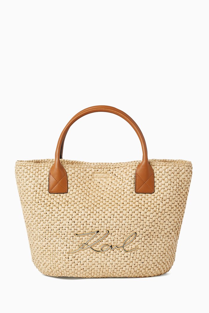 

K/ Signature Large Beach Bag, Neutral