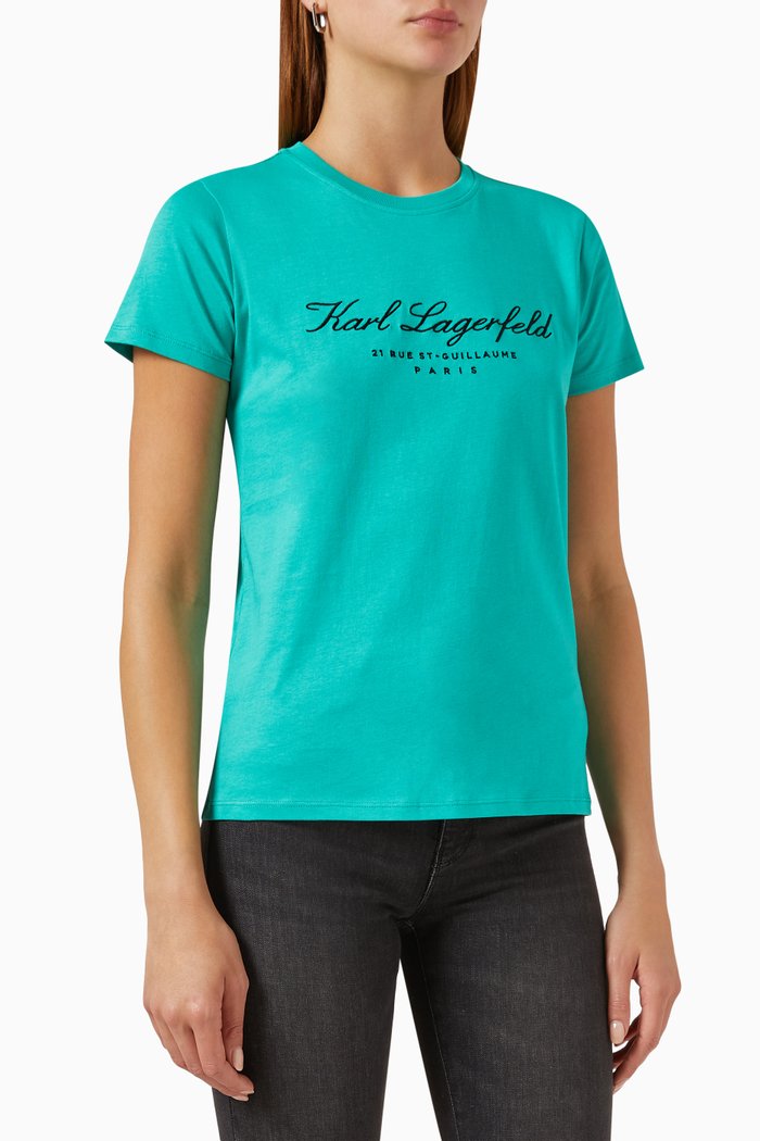 

Hotel Karl T-shirt in Jersey, Green