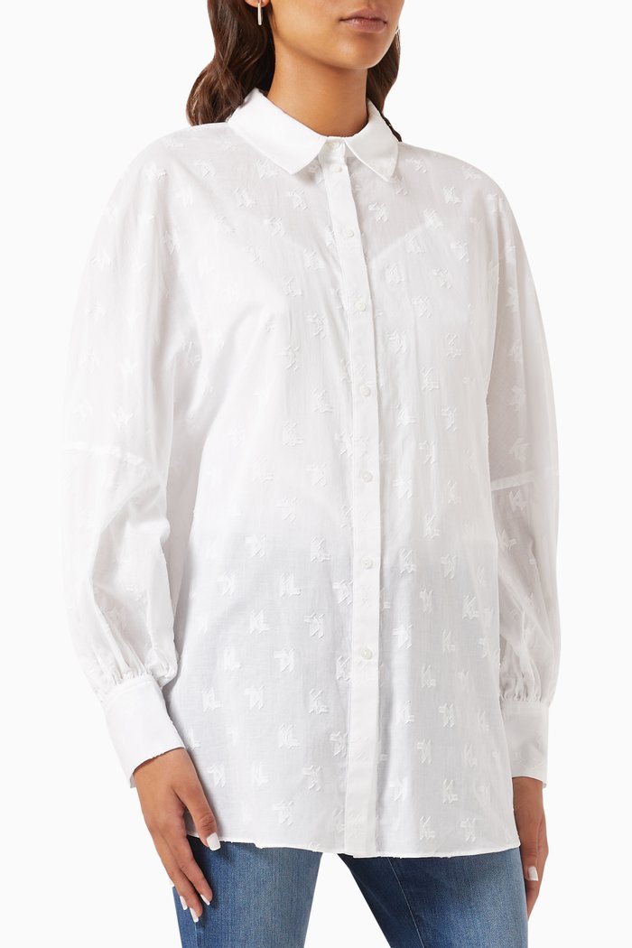 

Monogram Shirt in Organic Cotton, White