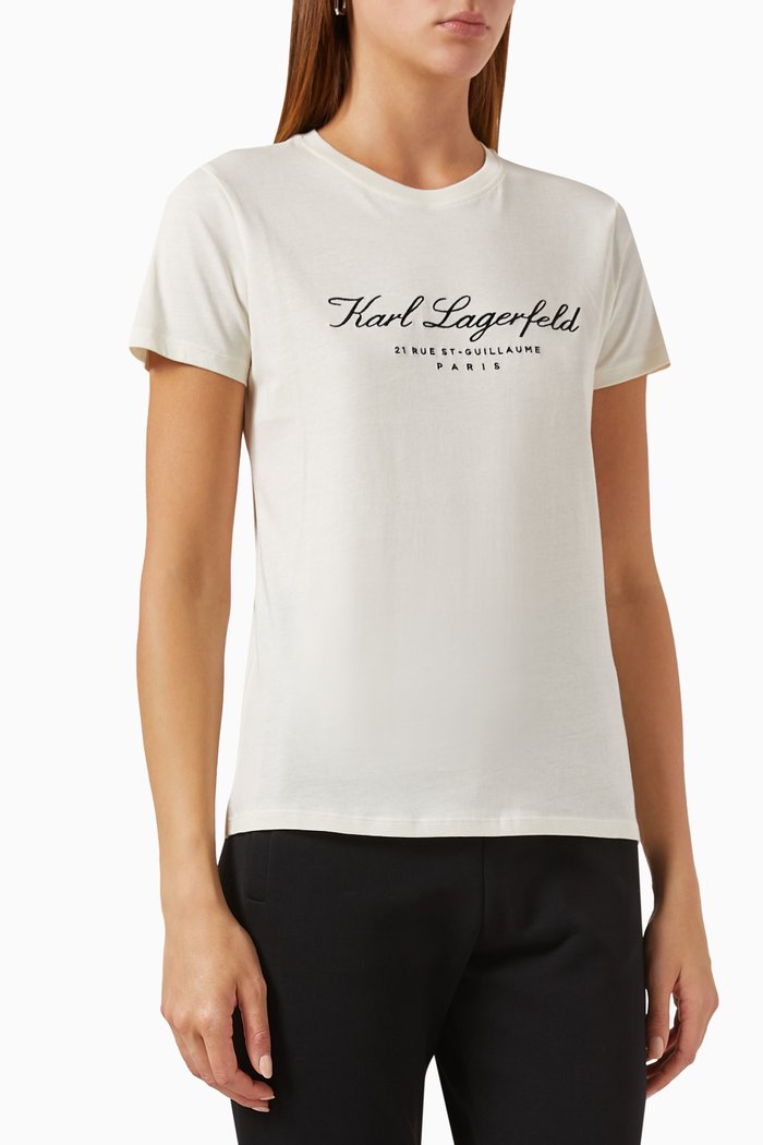 

Hotel Karl T-shirt in Jersey, White