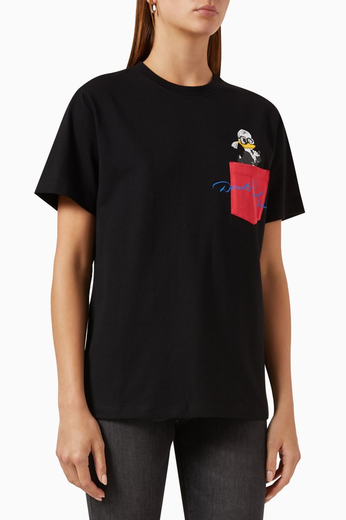

x Disney Pocket T-shirt in Jersey, Black