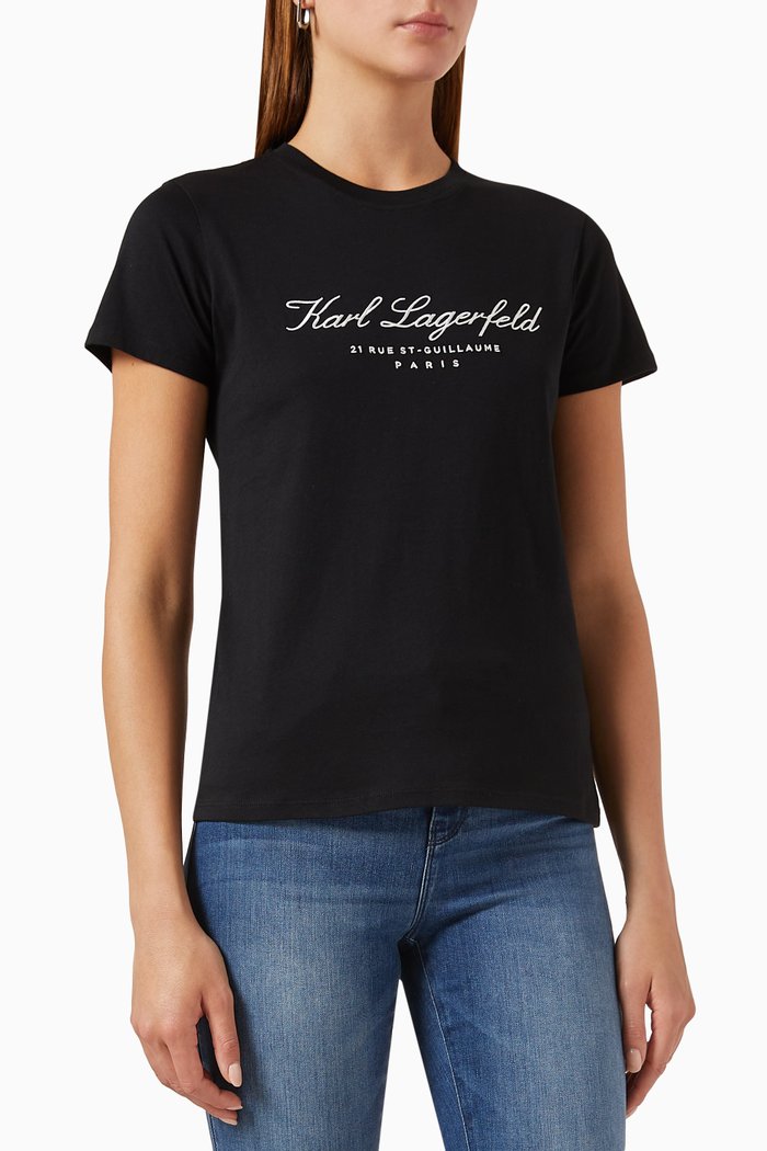 

Hotel Karl T-shirt in Jersey, Black