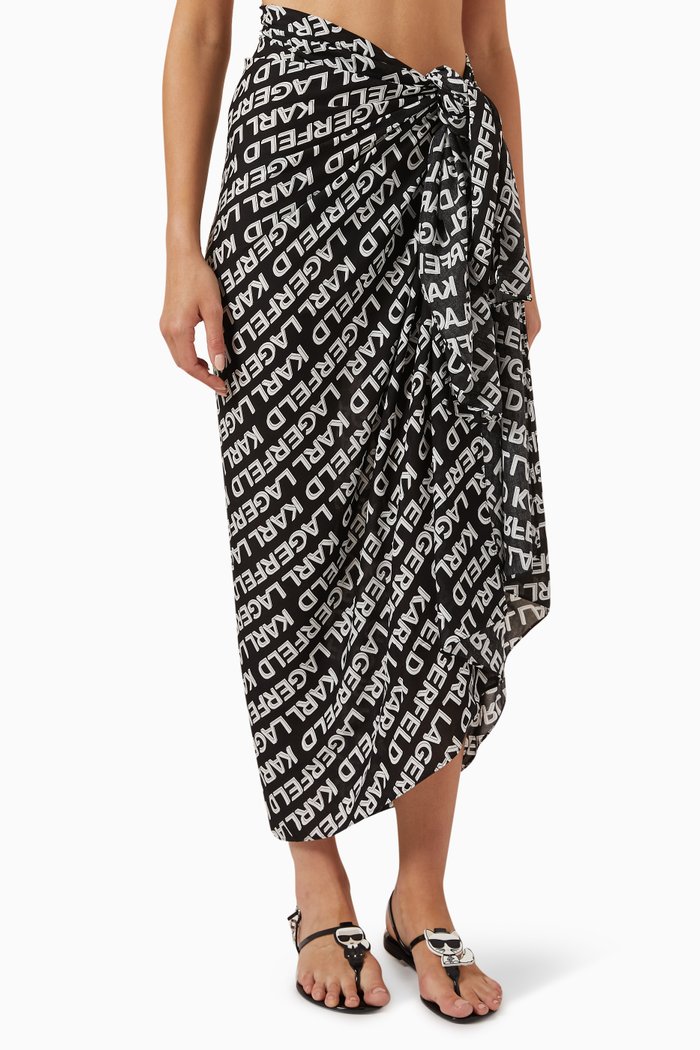 

All-over Print Pareo, Black