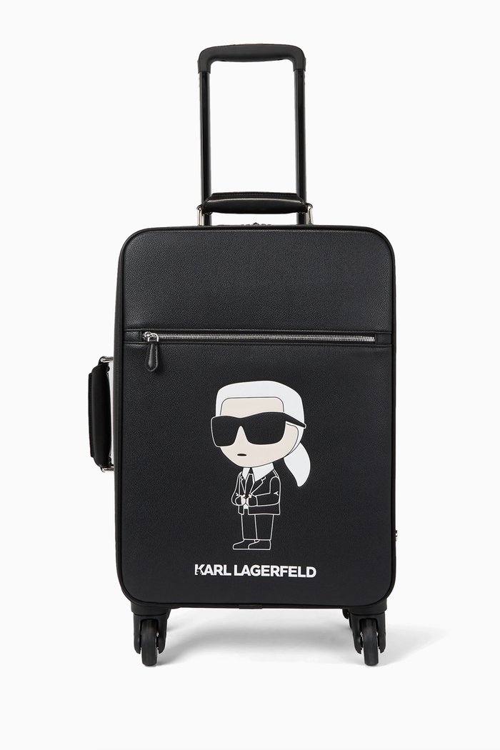 

K/IKONIK Trolley Bag in Faux Leather, Black