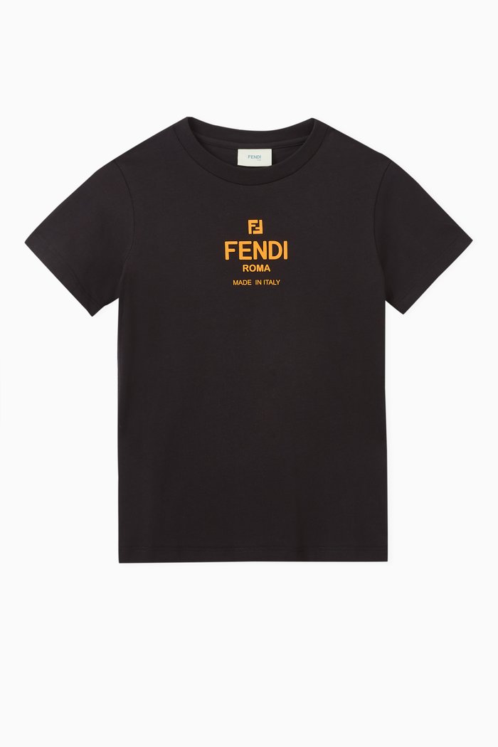 Logo-print T-shirt in Cotton, Black