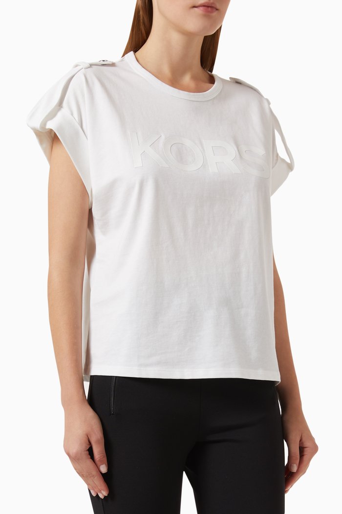 

Logo Print T-shirt in Organic Cotton, White
