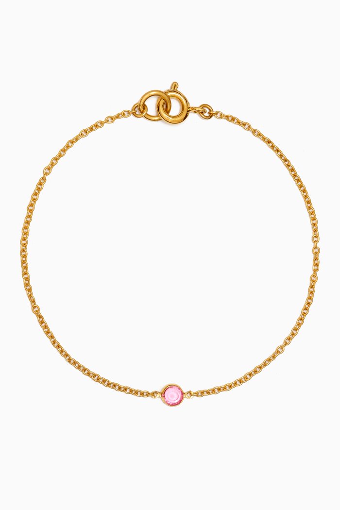 

1970s Faux Light Rose Swarovski Crystal Bracelet in Gold-plated Brass