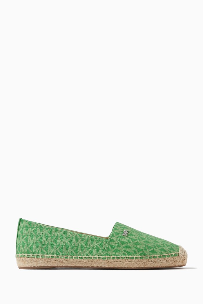 

Kendrick Slip-on Espadrilles in Logo Canvas, Green