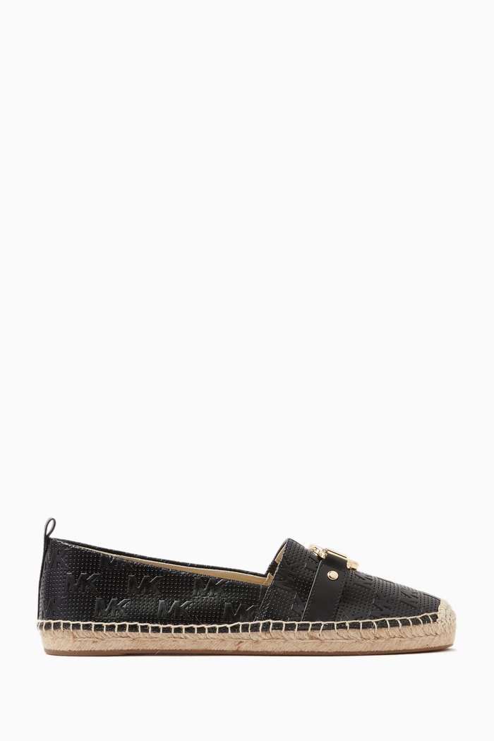 

Rory Slip-on Espadrilles in Leather, Black