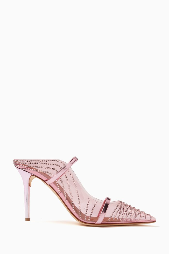 

Maureen 85 Mules in Embellished PVC, Pink