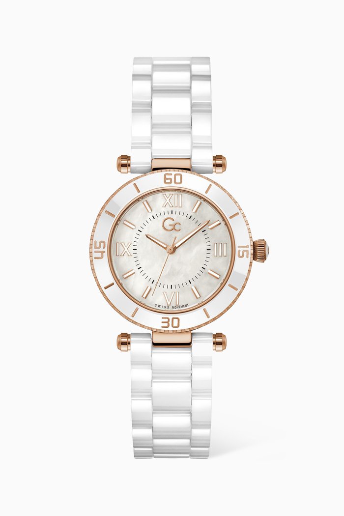 

Muse Ceramic Quartz Watch, 34mm, White