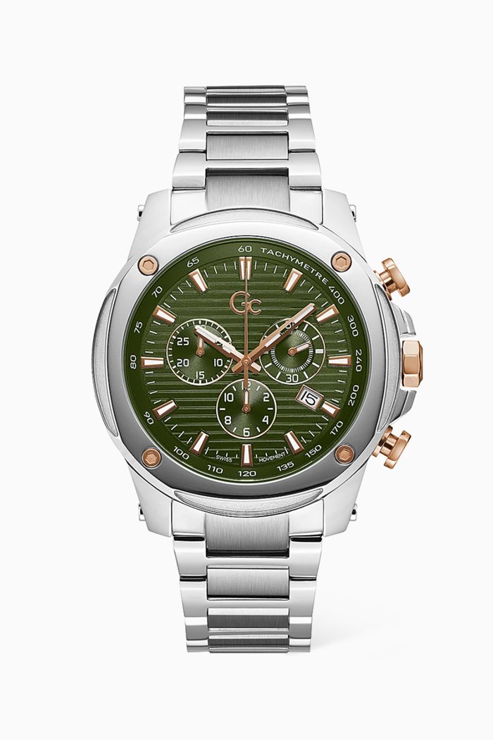 

Brave Chrono Stainless Steel Watch, 45mm, Green