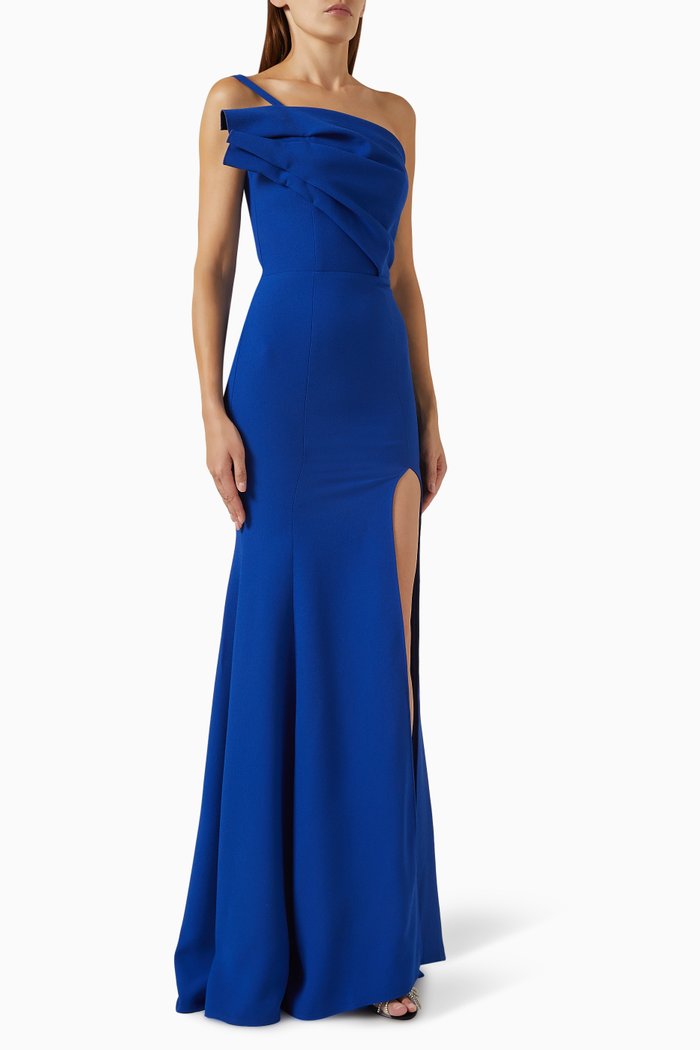 

Strapless Structured Gown, Blue