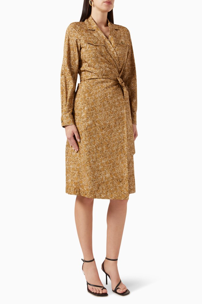 

Esordio Midi Dress in Cotton-poplin, Metallic