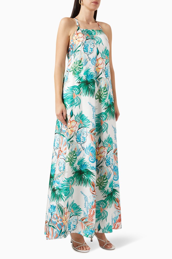 

Golia Floral Maxi Dress in Silk, Multicolour
