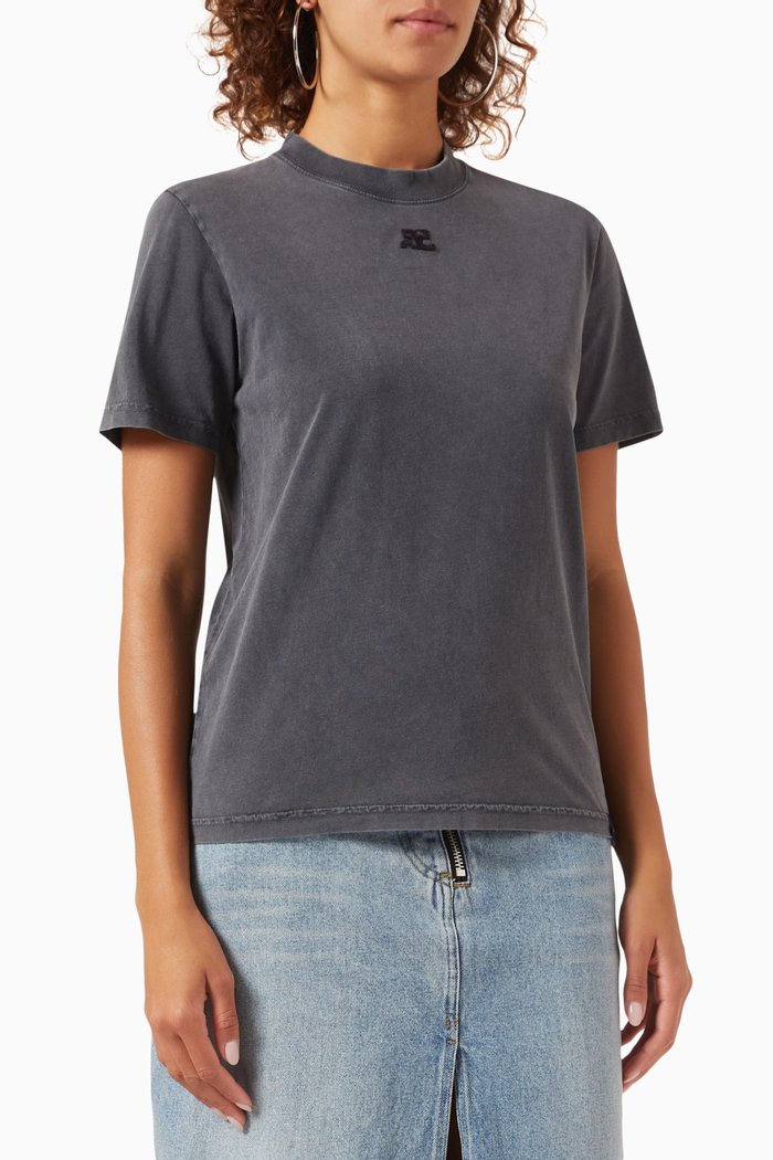 

Straight AC T-shirt in Cotton, Grey