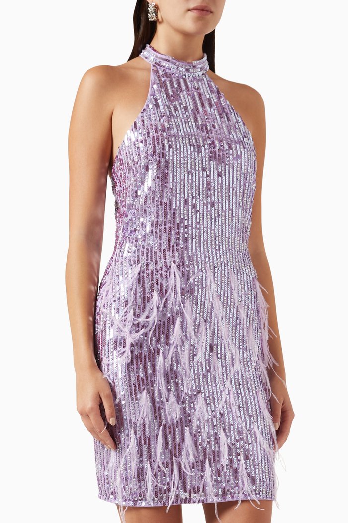 

Aduke Sequin-embellished Mini Dress, Purple