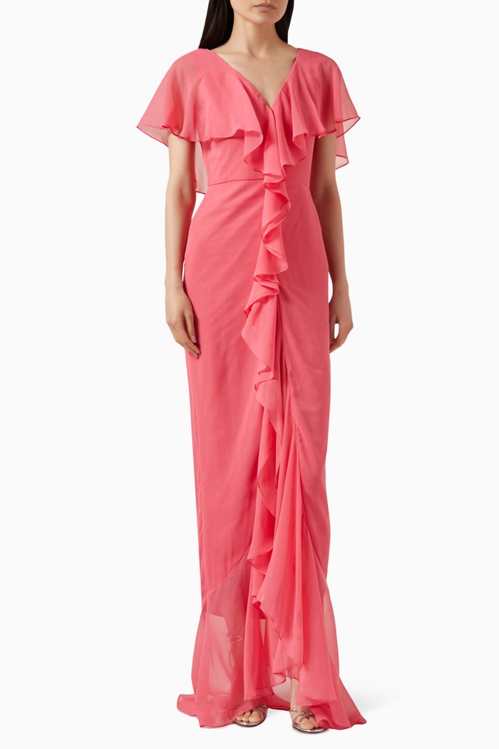 

Isioma Ruffled Maxi Dress, Pink
