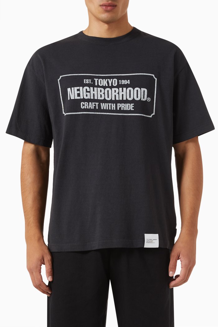 

Sulfur-dyed T-shirt in Cotton Jersey, Black