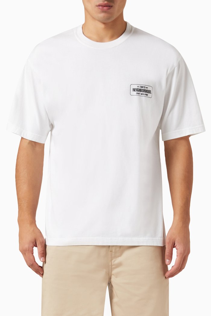 

x Dr. Woo Logo Print T-shirt in Cotton, White