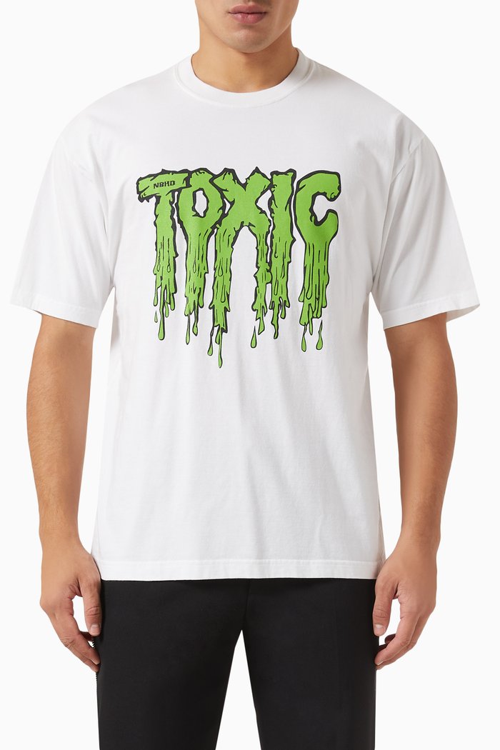 

Graphic Print T-shirt in Cotton, White