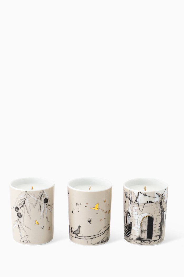

x Randa Haddadin Naseem Mini Candle Trio, 3 x 60g, Multicolour