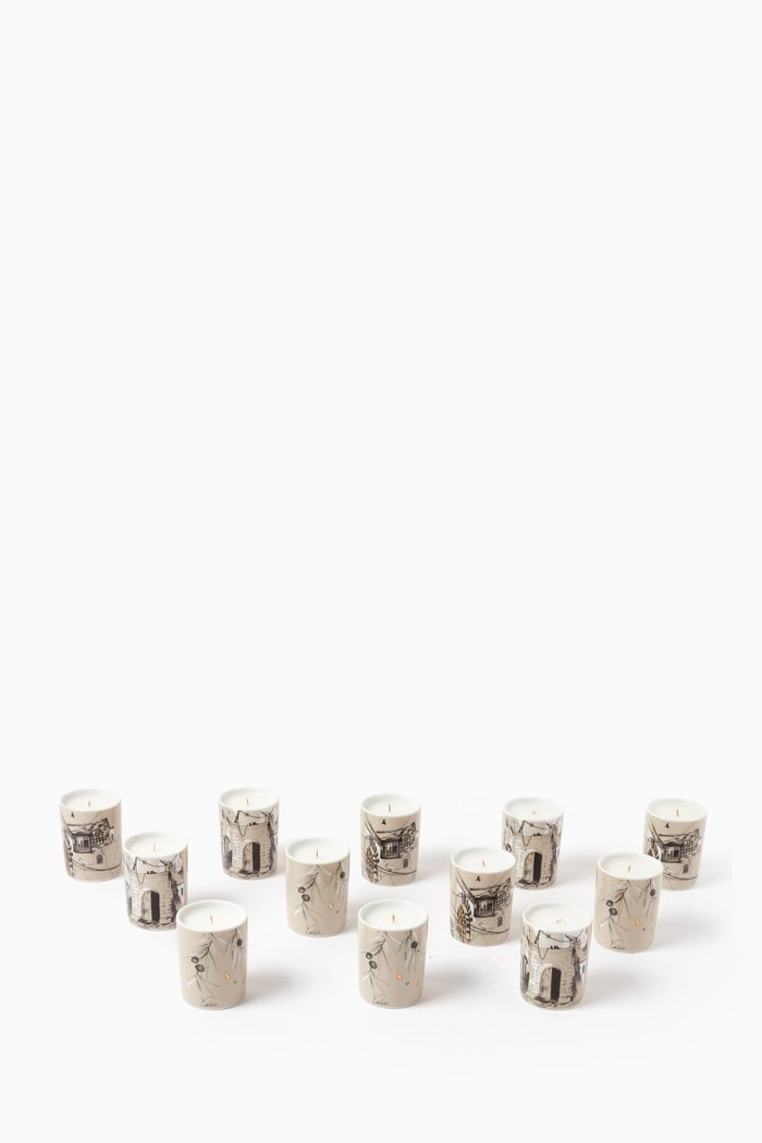 

x Randa Haddadin Naseem Mix & Match Candles, Set of 12, Multicolour