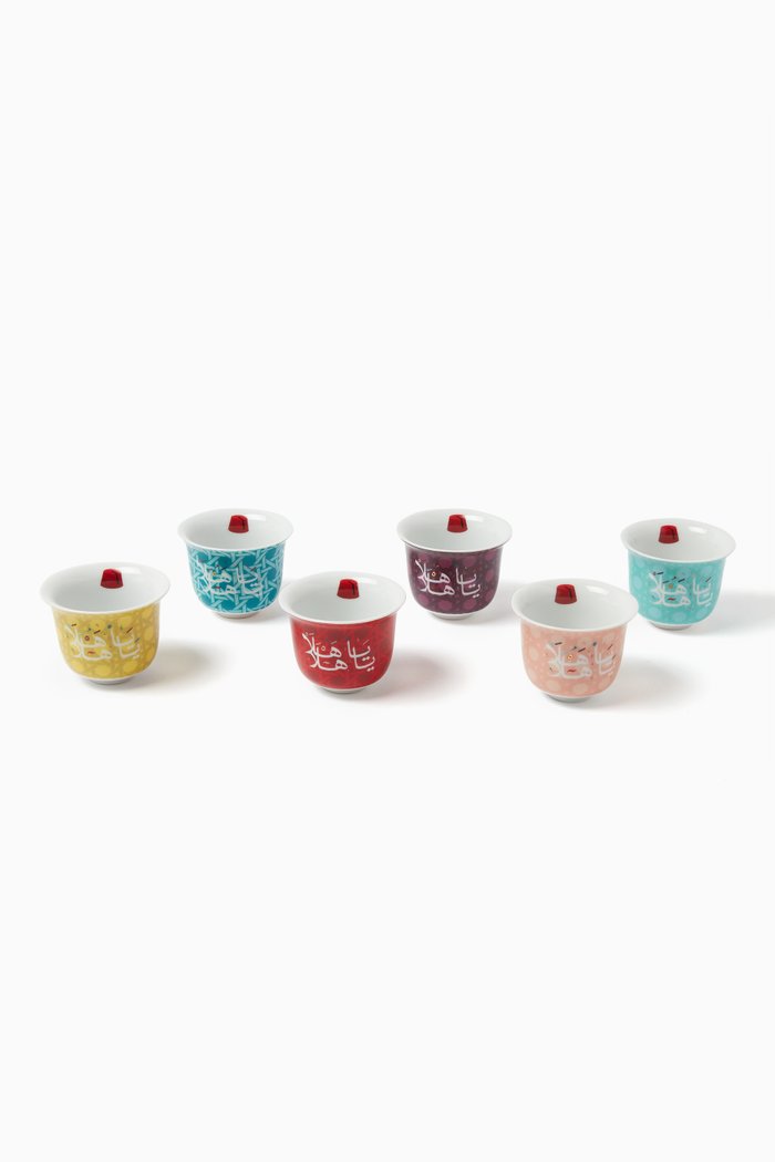 

x Maya Toubia Khaizaran Arabic Coffee Cups, Set of 6, Multicolour