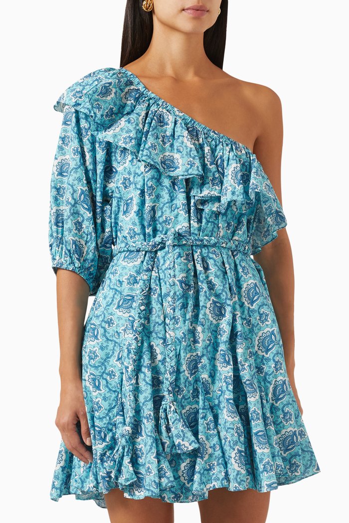 

Ozzie Dress in Cotton, Blue