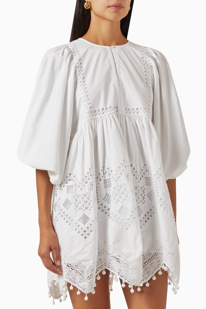 

Carla Dress in Cotton, White