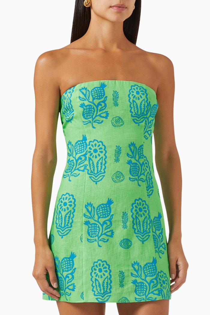 

Giovanna Dress in Linen, Green