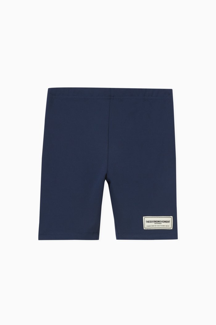 

Logo Biker Shorts in Recycled Softskin100©, Blue