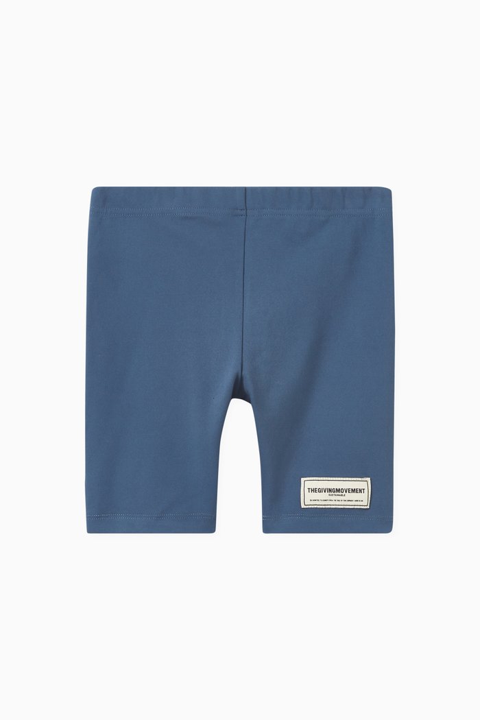 

Logo Biker Shorts in Recycled Softskin100©, Blue