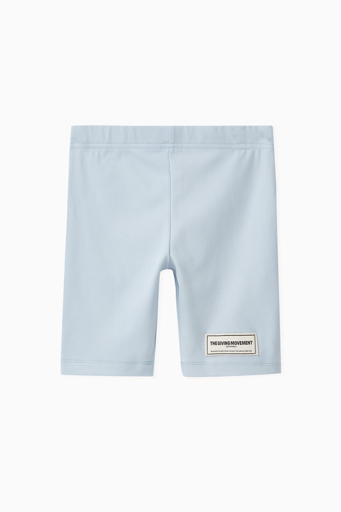 Logo Biker Shorts in Recycled Softskin100©, Blue
