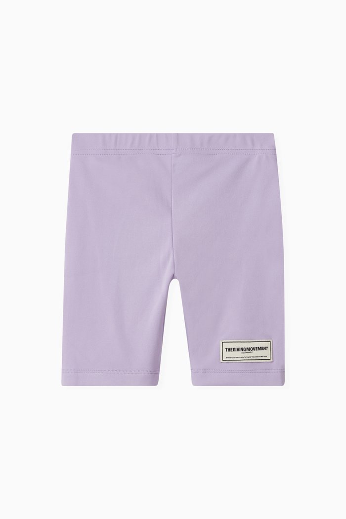 

Logo Biker Shorts in Recycled Softskin100©, Purple