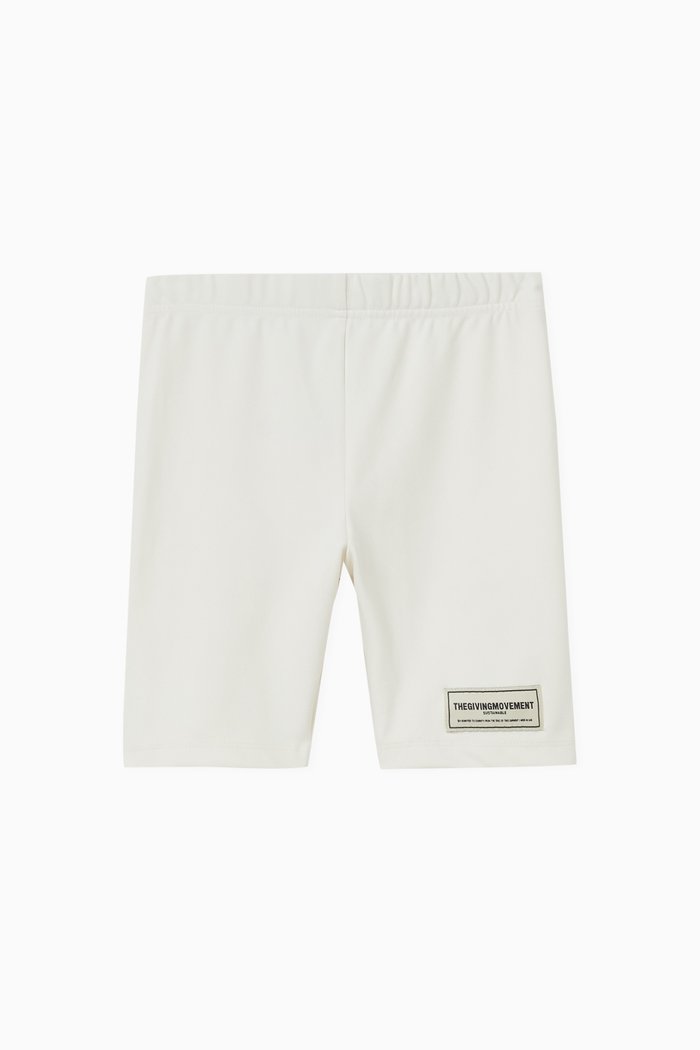 

Logo Biker Shorts in Recycled Softskin100©, Neutral