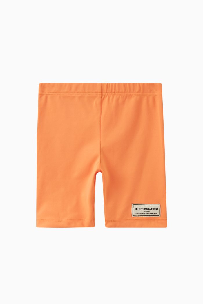 

Logo Biker Shorts in Recycled Softskin100©, Orange