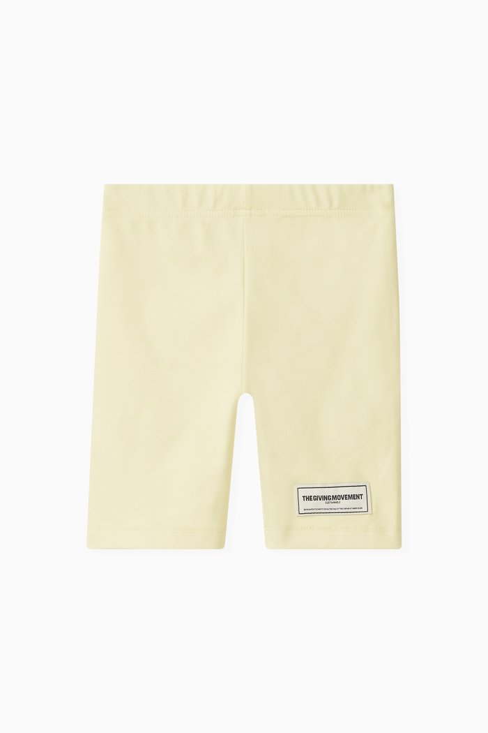 

Logo Biker Shorts in Recycled Softskin100©, Yellow
