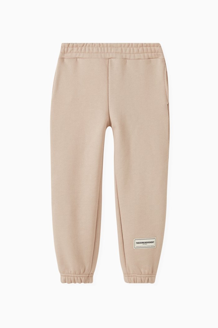 

Logo-patch Sweatpants in Organic Cotton-blend, Neutral