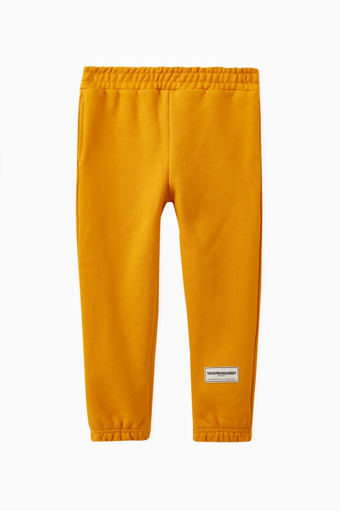 

Logo-patch Sweatpants in Organic Cotton-blend, Orange
