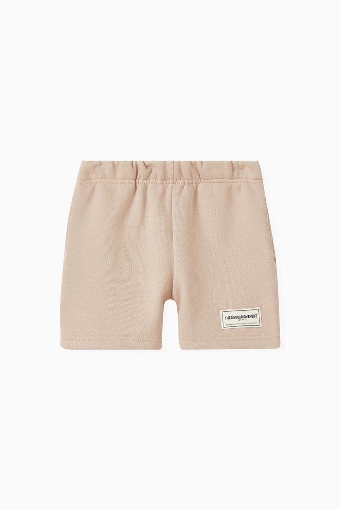 

Logo Lounge Shorts in Organic Cotton-blend, Neutral