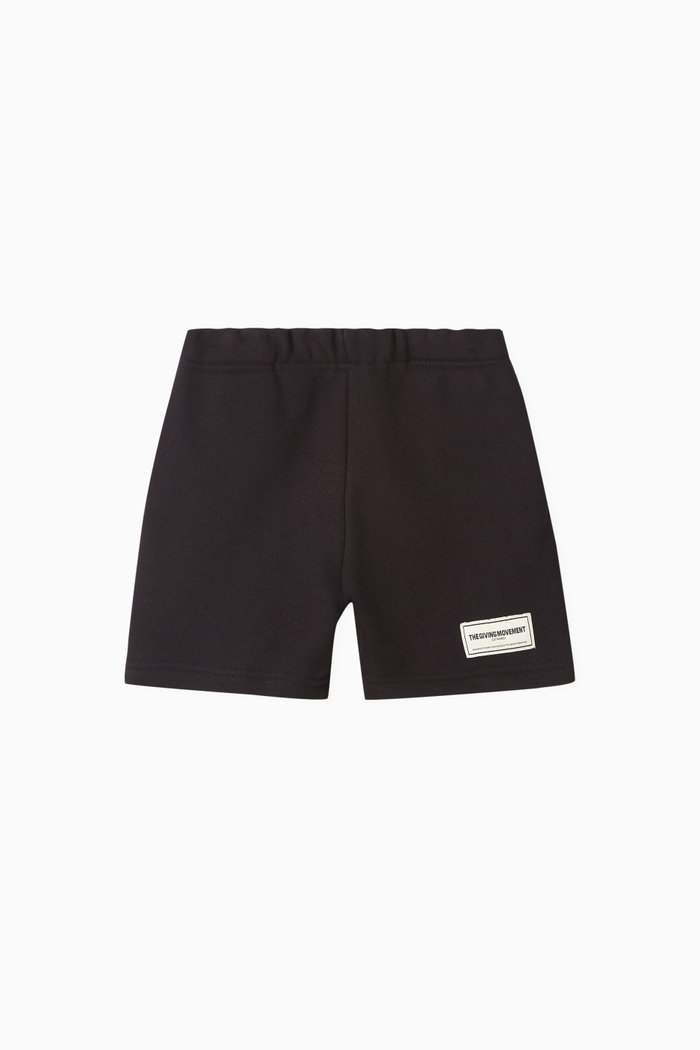 

Logo Lounge Shorts in Organic Cotton-blend, Black
