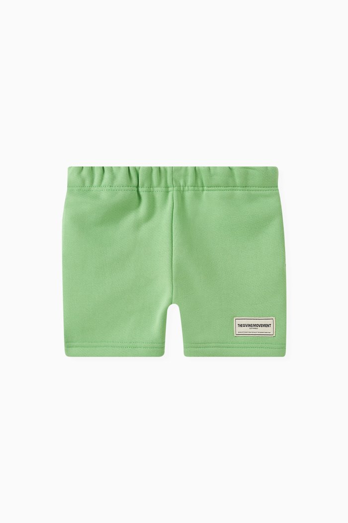 

Logo Lounge Shorts in Organic Cotton-blend, Green