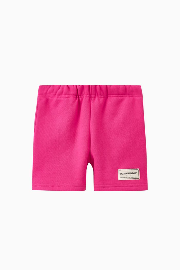 

Logo Lounge Shorts in Organic Cotton-blend, Pink