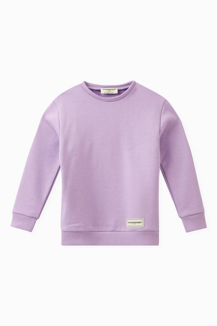 

Logo Sweatshirt in Organic Cotton-blend, Purple