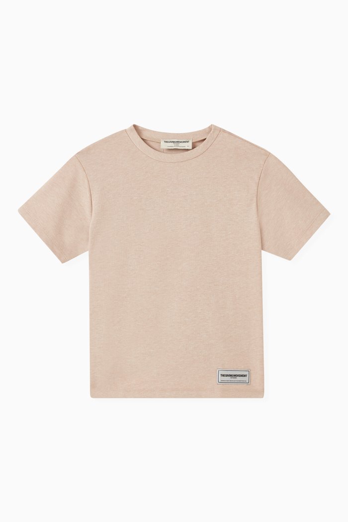 

Logo T-shirt in Washed Organic Cotton-jersey, Neutral