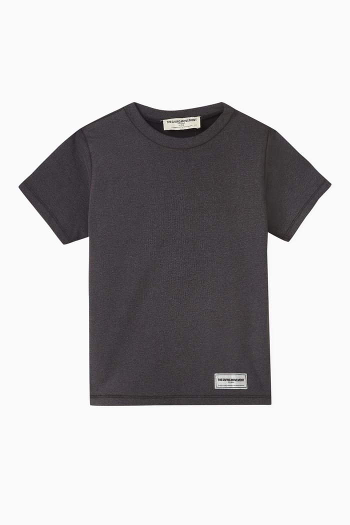 

Logo T-shirt in Washed Organic Cotton-jersey, Black