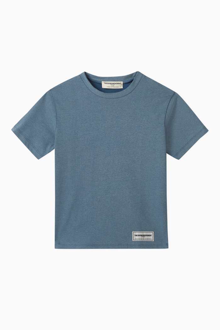 

Logo T-shirt in Washed Organic Cotton-jersey, Purple