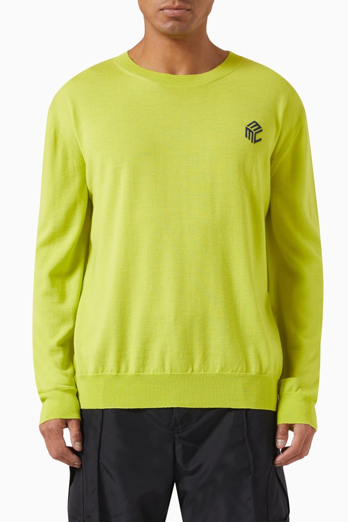 

Cubic Logo Sweatshirt in Wool, Green