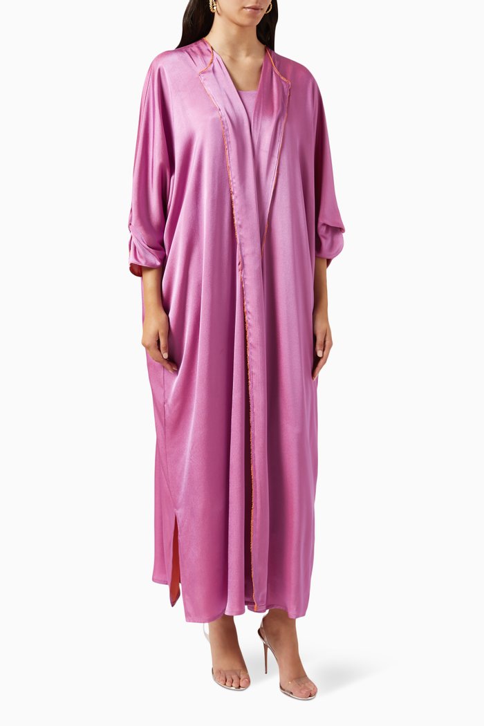 

Two-tone Abaya in Silk, Pink